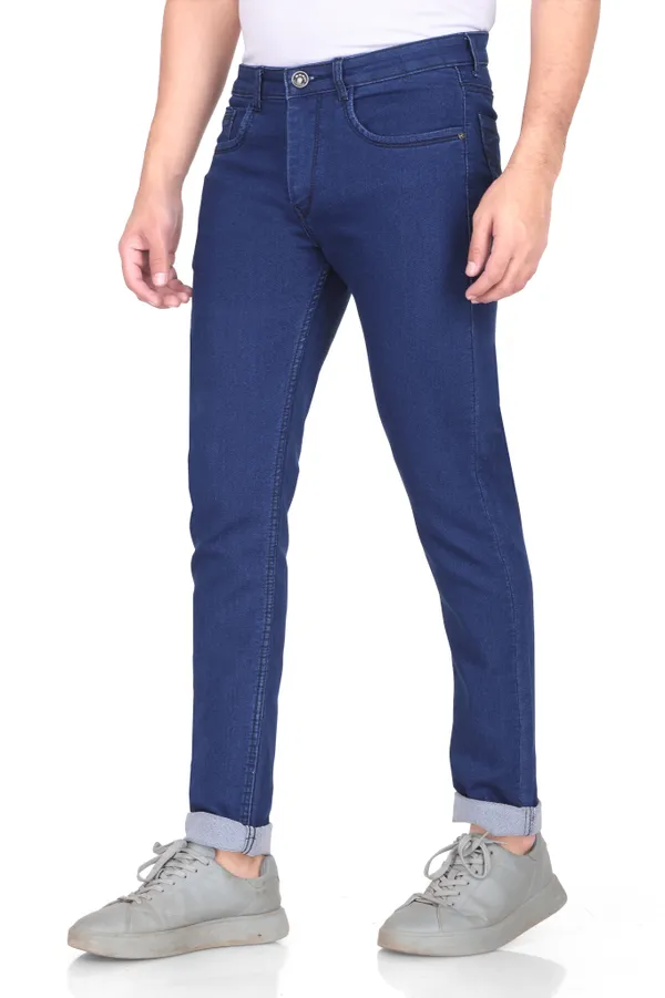 Blue_Mid_Rise_Denim_Slim_Jeans_For_Men