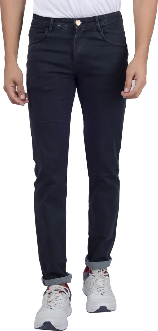 Grey_Mid_Rise_Denim_Slim_Jeans_For_Men