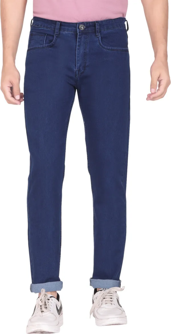 Dark_Blue_Mid_Rise_Denim_Slim_Jeans_For_Men