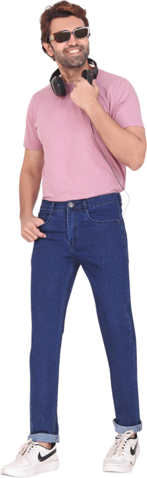 Dark_Blue_Mid_Rise_Denim_Slim_Jeans_For_Men