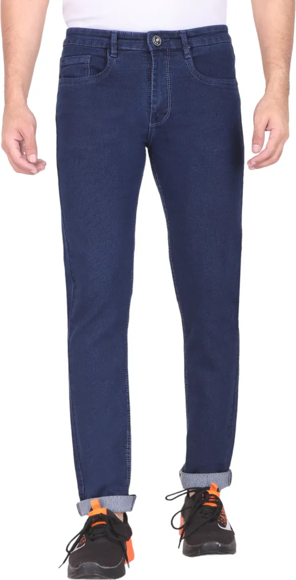 Blue_Mid_Rise_Denim_Slim_Jeans_For_Men