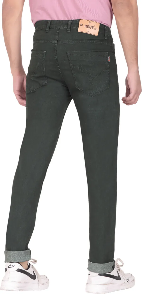 Green_Mid_Rise_Denim_Slim_Jeans_For_Men