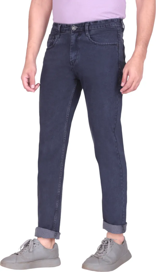 Dark_Grey_Mid_Rise_Denim_Slim_Jeans_For_Men