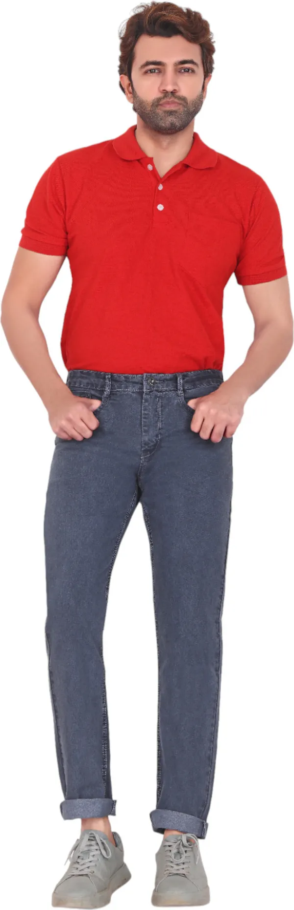 Dark_Grey_Mid_Rise_Denim_Slim_Jeans_For_Men