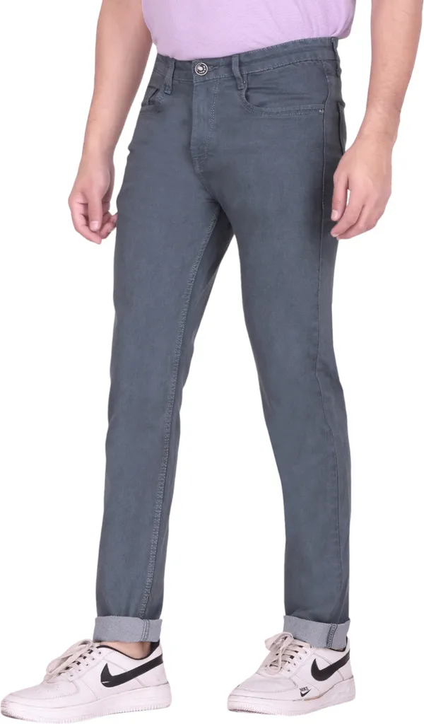 Dark_Grey_Mid_Rise_Denim_Slim_Jeans_For_Men