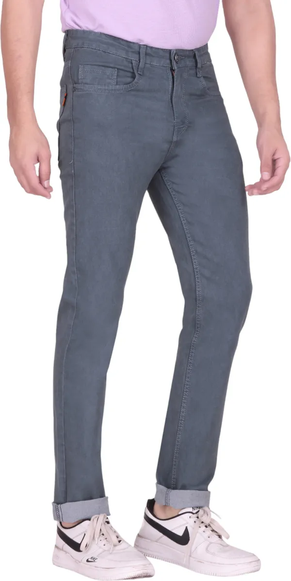 Dark_Grey_Mid_Rise_Denim_Slim_Jeans_For_Men