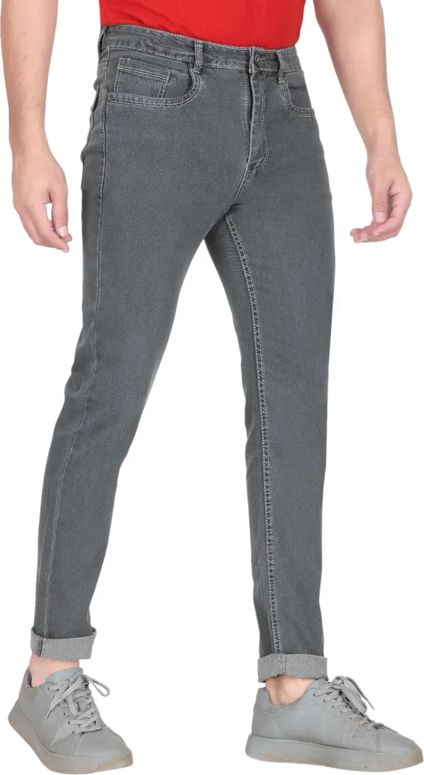 Grey_Mid_Rise_Denim_Slim_Jeans_For_Men