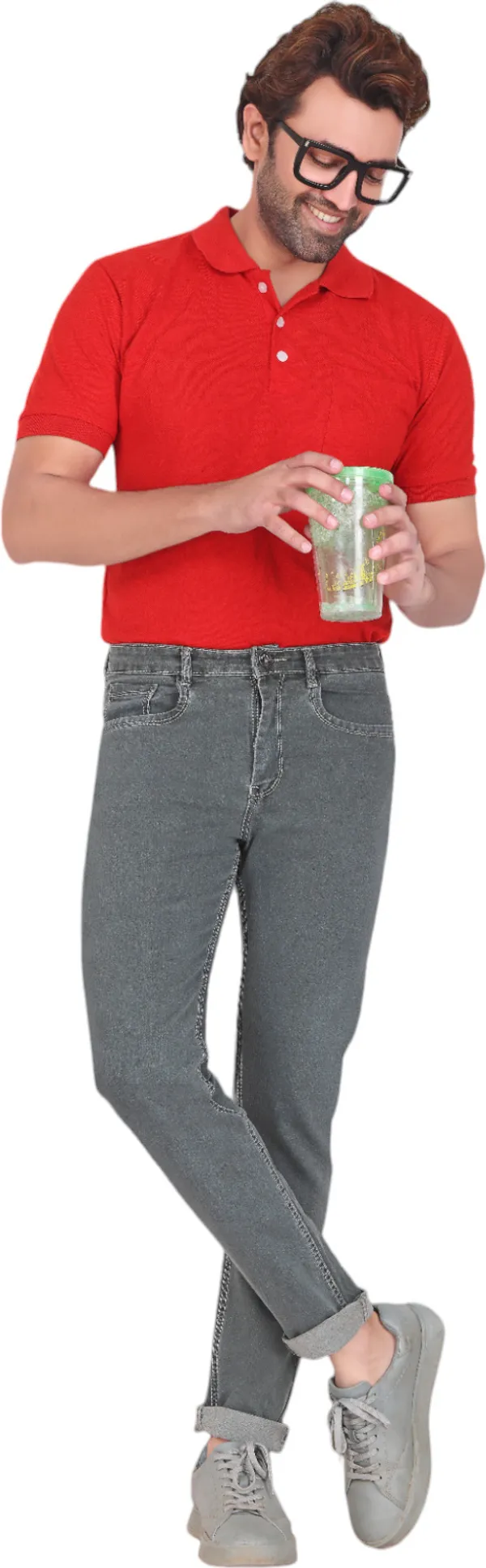 Grey_Mid_Rise_Denim_Slim_Jeans_For_Men