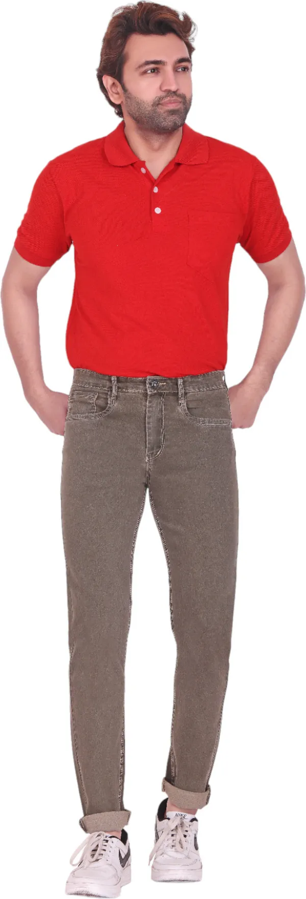 Brown_Mid_Rise_Denim_Slim_Jeans_For_Men
