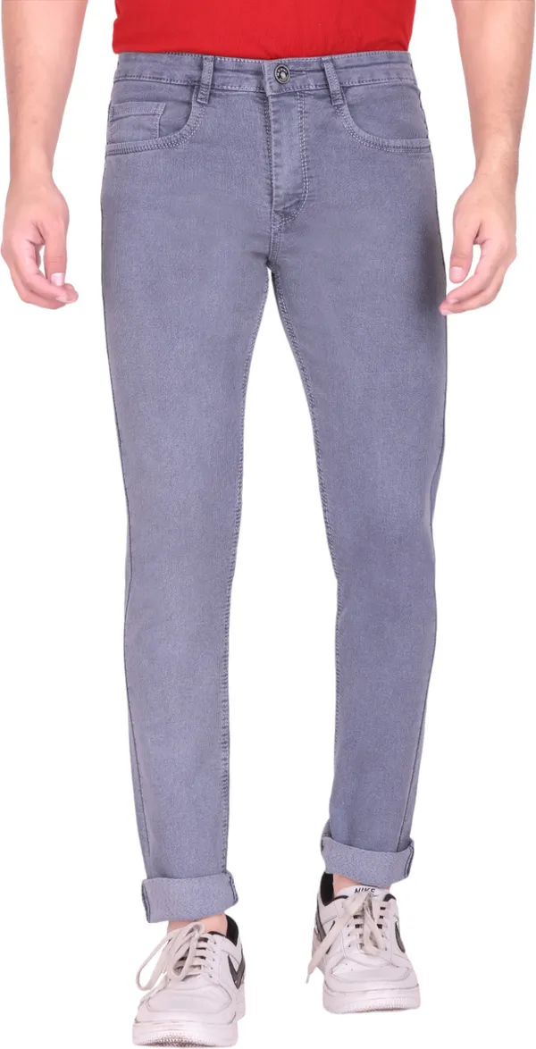 Grey_Mid_Rise_Denim_Slim_Jeans_For_Men
