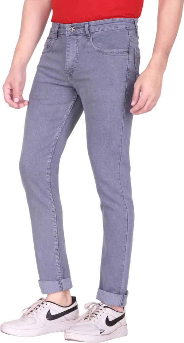 Grey_Mid_Rise_Denim_Slim_Jeans_For_Men