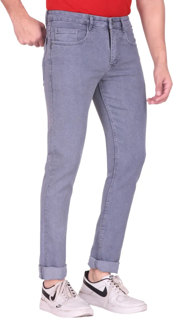 Grey_Mid_Rise_Denim_Slim_Jeans_For_Men