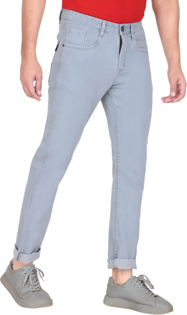 Grey_Mid_Rise_Denim_Slim_Jeans_For_Men