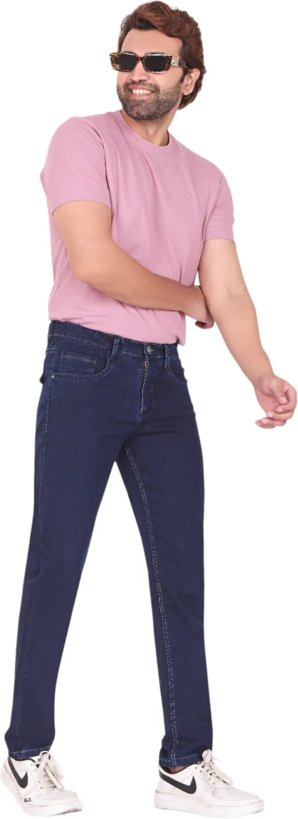 Dark_Blue_Mid_Rise_Denim_Slim_Jeans_For_Men