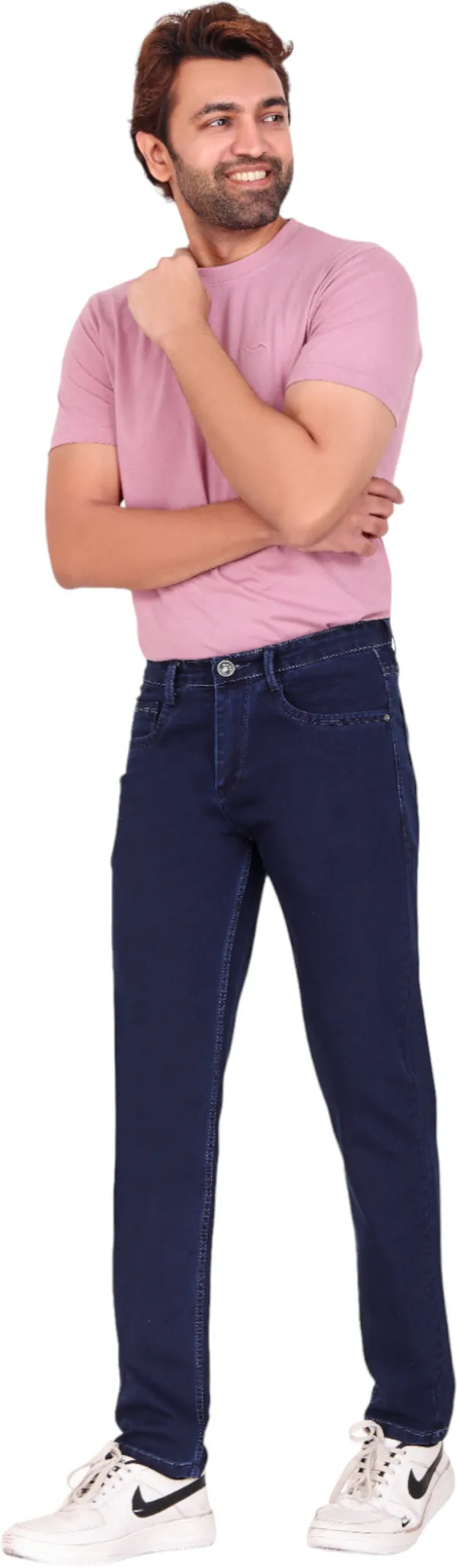 Dark_Blue_Mid_Rise_Denim_Slim_Jeans_For_Men