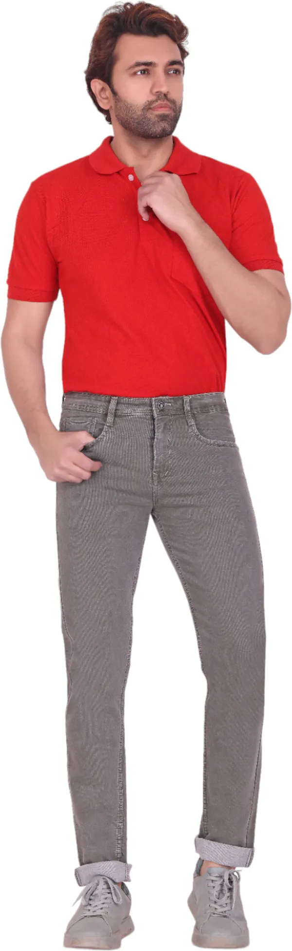 Grey_Mid_Rise_Denim_Slim_Jeans_For_Men