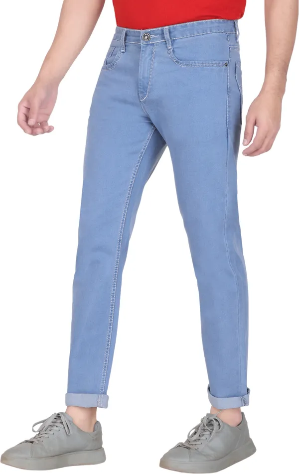Light_Blue_Mid_Rise_Denim_Slim_Jeans_For_Men