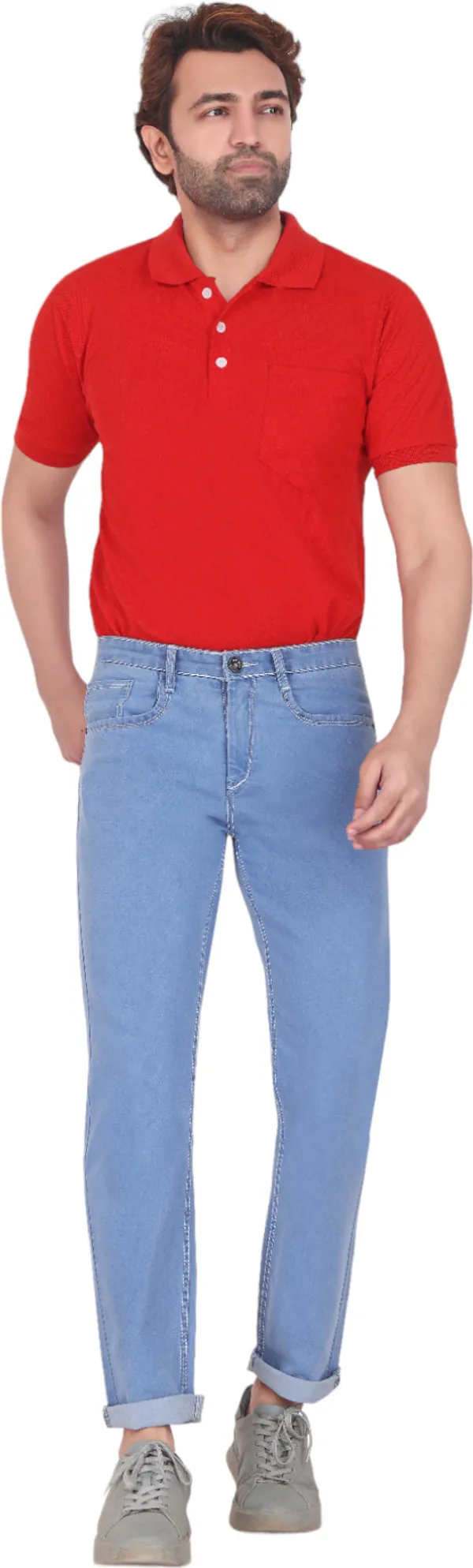 Light_Blue_Mid_Rise_Denim_Slim_Jeans_For_Men