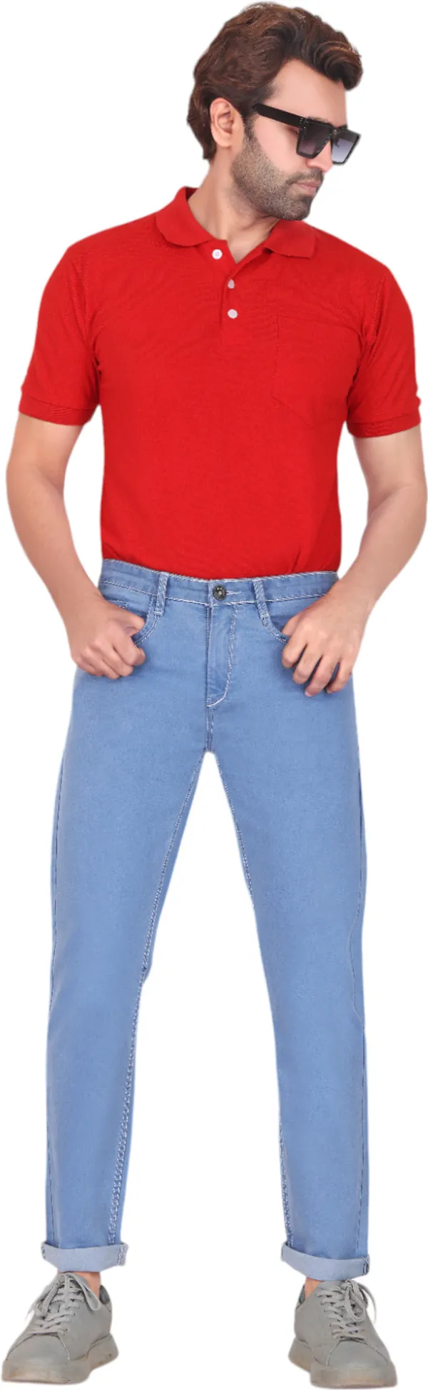 Light_Blue_Mid_Rise_Denim_Slim_Jeans_For_Men
