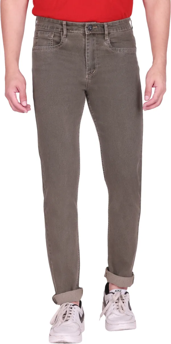 Brown_Mid_Rise_Denim_Slim_Jeans_For_Men