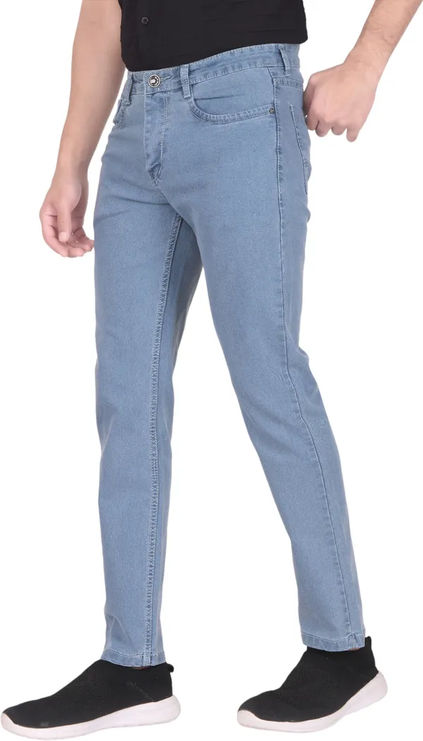 Light_Blue_Mid_Rise_Denim_Slim_Jeans_For_Men
