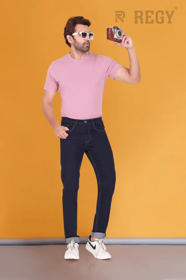 Dark_Blue_Mid_Rise_Denim_Slim_Jeans_For_Men