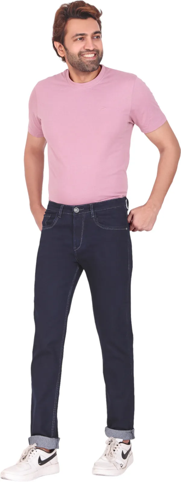 Dark_Blue_Mid_Rise_Denim_Slim_Jeans_For_Men