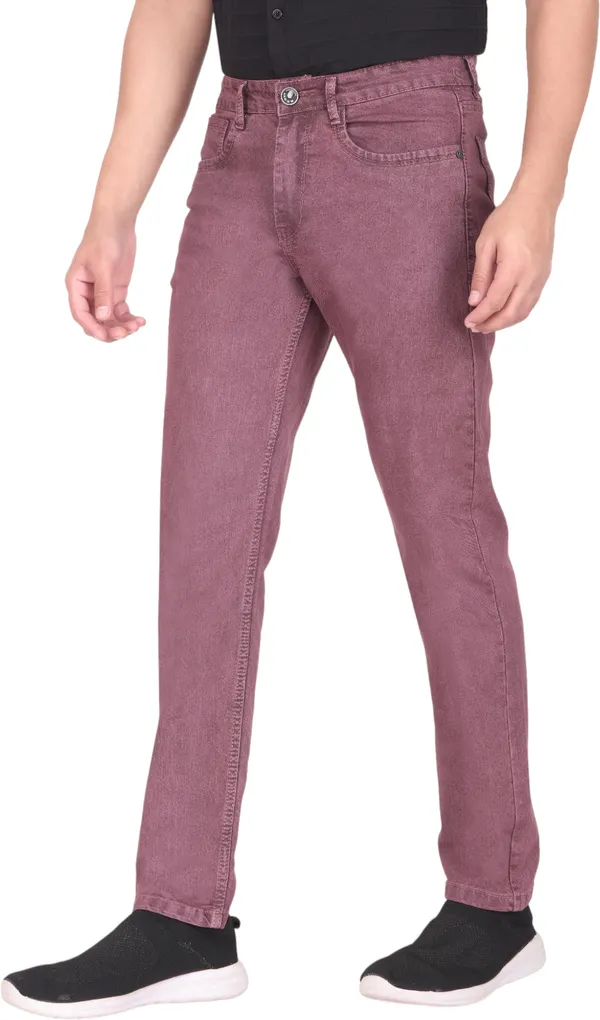Purple_Mid_Rise_Denim_Slim_Jeans_For_Men