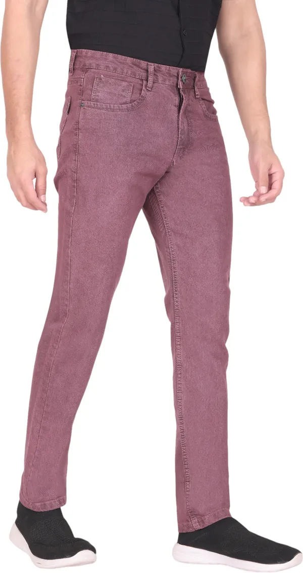 Purple_Mid_Rise_Denim_Slim_Jeans_For_Men