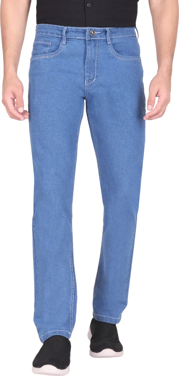 Light_Blue_Mid_Rise_Denim_Slim_Jeans_For_Men