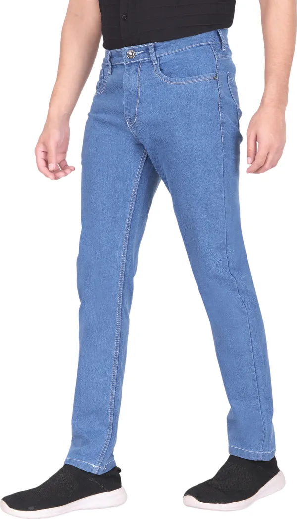 Light_Blue_Mid_Rise_Denim_Slim_Jeans_For_Men