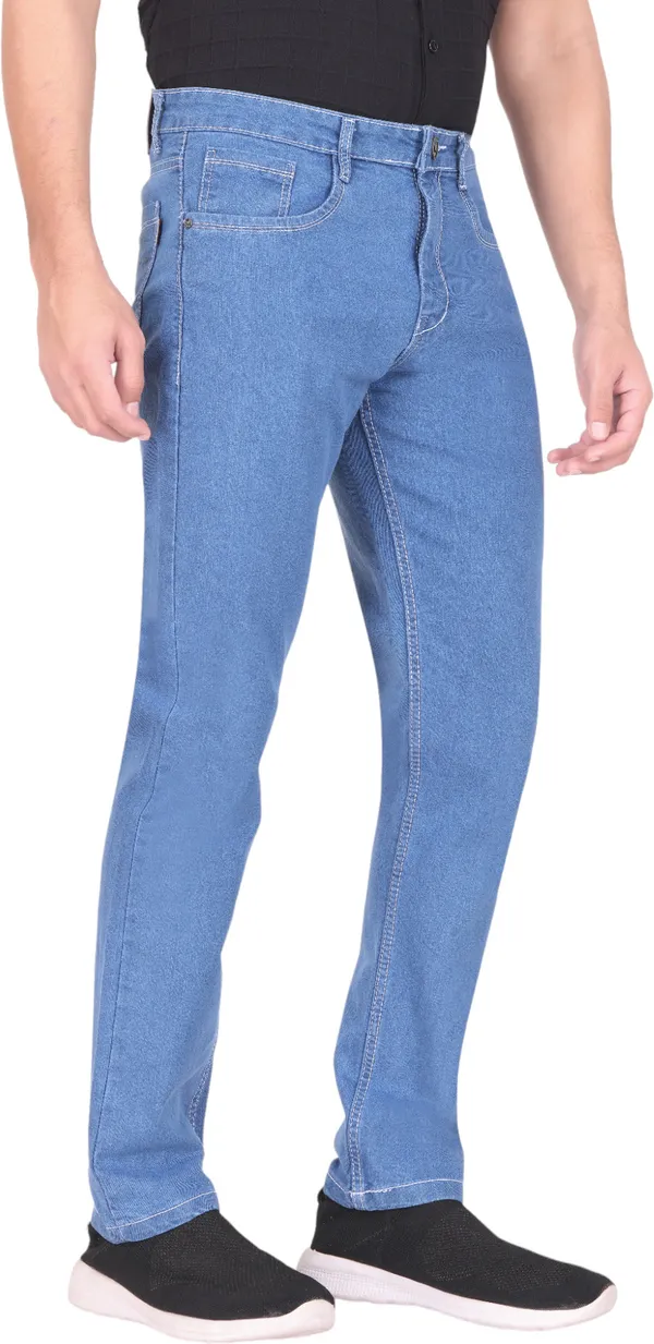 Light_Blue_Mid_Rise_Denim_Slim_Jeans_For_Men