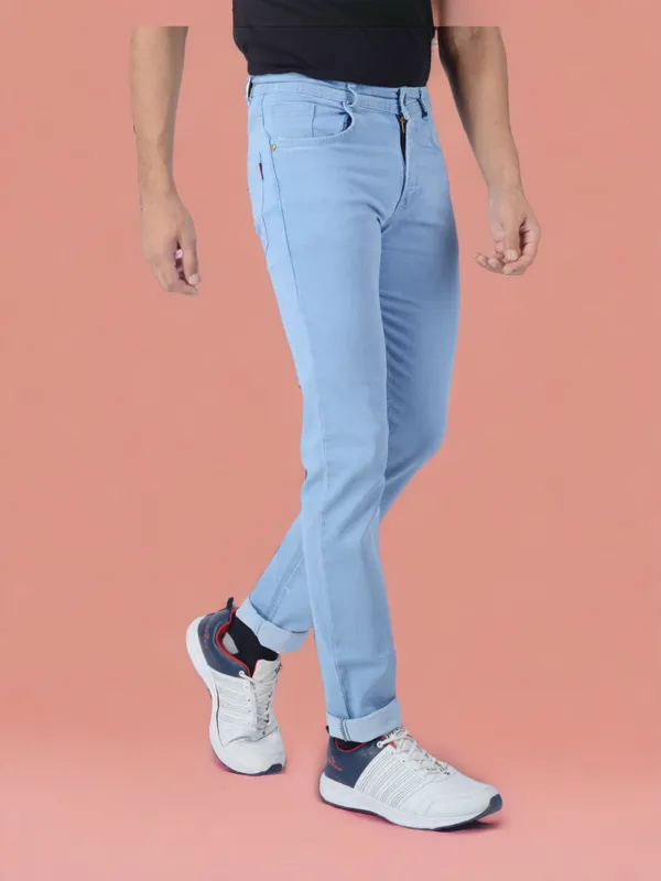Light_Blue_Mid_Rise_Denim_Slim_Jeans_For_Men