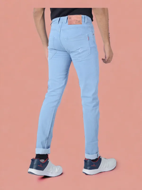 Light_Blue_Mid_Rise_Denim_Slim_Jeans_For_Men
