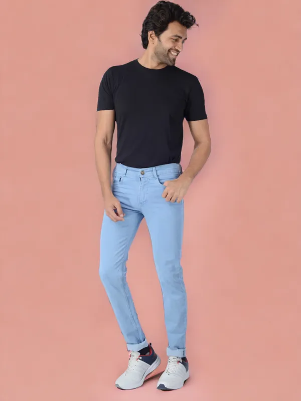 Light_Blue_Mid_Rise_Denim_Slim_Jeans_For_Men