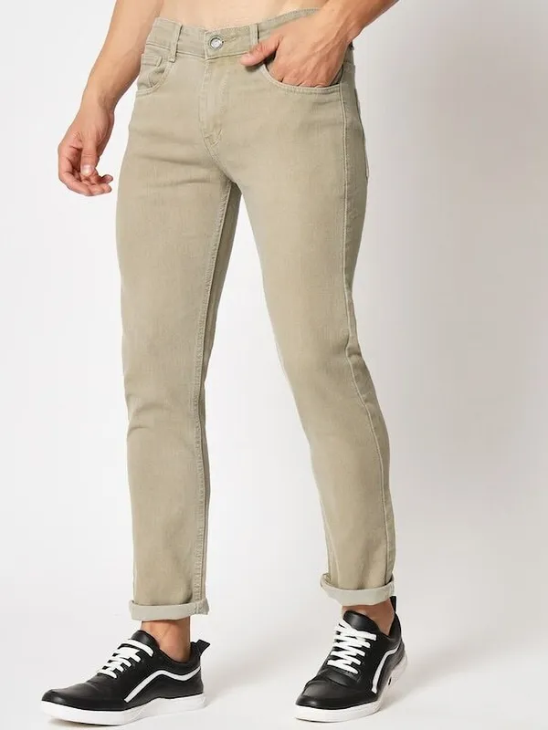 Beige_Mid_Rise_Denim_Slim_Jeans_For_Men