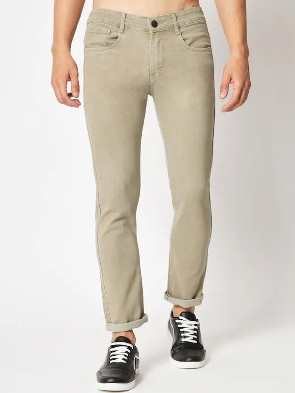 Beige_Mid_Rise_Denim_Slim_Jeans_For_Men