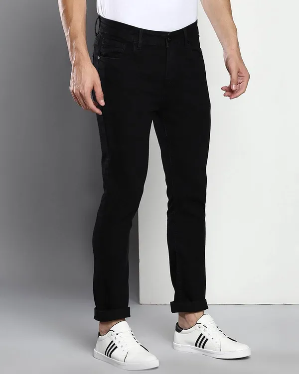 Black_Mid_Rise_Denim_Slim_Jeans_For_Men