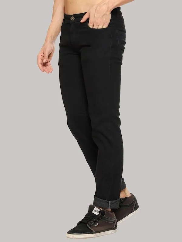 Black_Mid_Rise_Denim_Slim_Jeans_For_Men