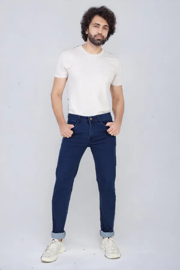 Blue_Mid_Rise_Denim_Slim_Jeans_For_Men