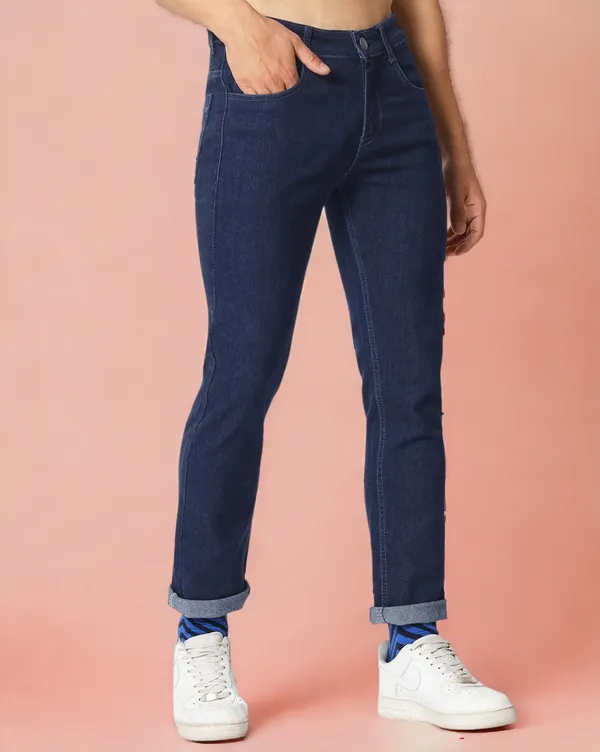 Blue_Mid_Rise_Denim_Slim_Jeans_For_Men