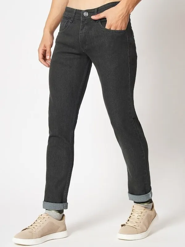 Grey_Mid_Rise_Denim_Slim_Jeans_For_Men