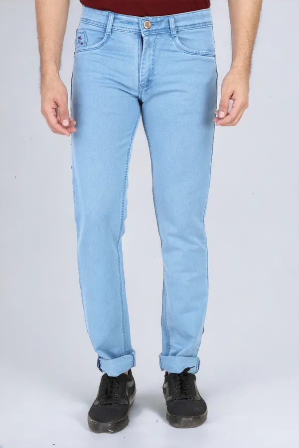 Light_Blue_Mid_Rise_Denim_Slim_Jeans_For_Men