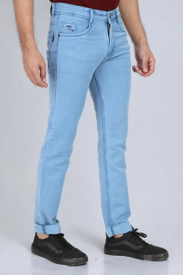 Light_Blue_Mid_Rise_Denim_Slim_Jeans_For_Men