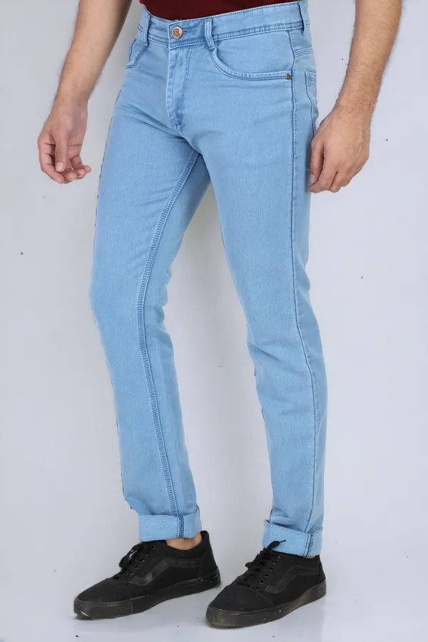 Light_Blue_Mid_Rise_Denim_Slim_Jeans_For_Men
