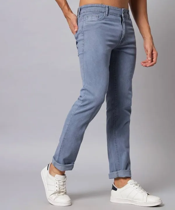 Grey_Mid_Rise_Denim_Slim_Jeans_For_Men