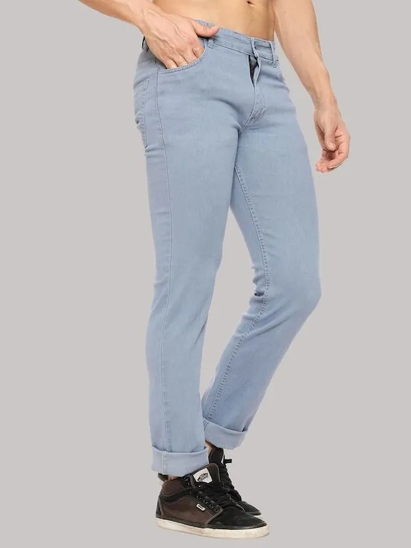 Grey_Mid_Rise_Denim_Slim_Jeans_For_Men