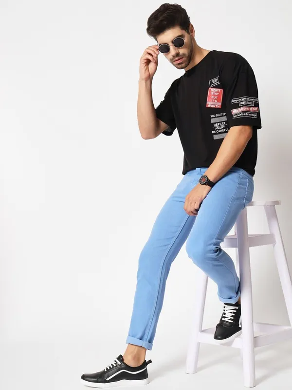 Light_Blue_Mid_Rise_Denim_Slim_Jeans_For_Men
