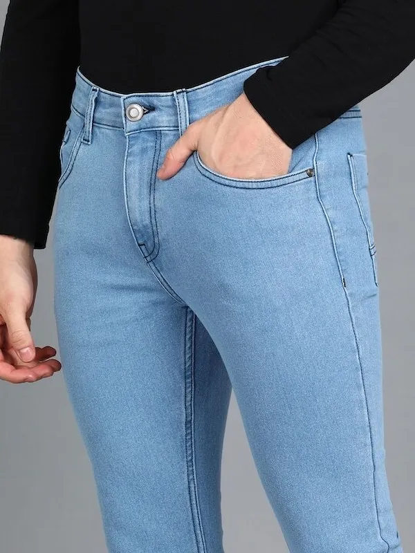 Light_Blue_Mid_Rise_Denim_Slim_Jeans_For_Men