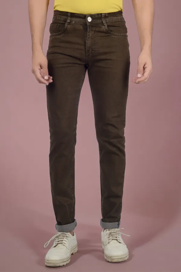 Brown_Mid_Rise_Denim_Slim_Jeans_For_Men